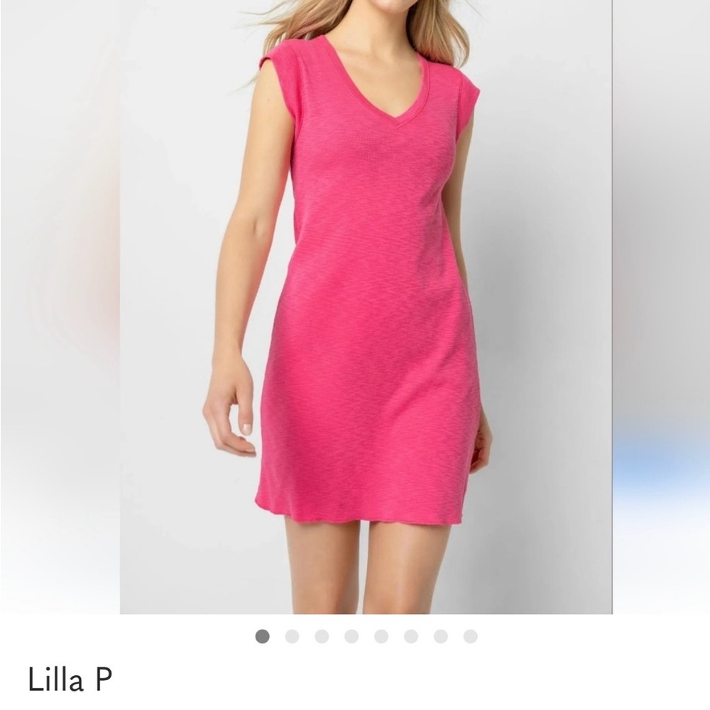 Lilla P Fuchsia V-Neck Cap Sleeve Shift Dress…NEVER WORN